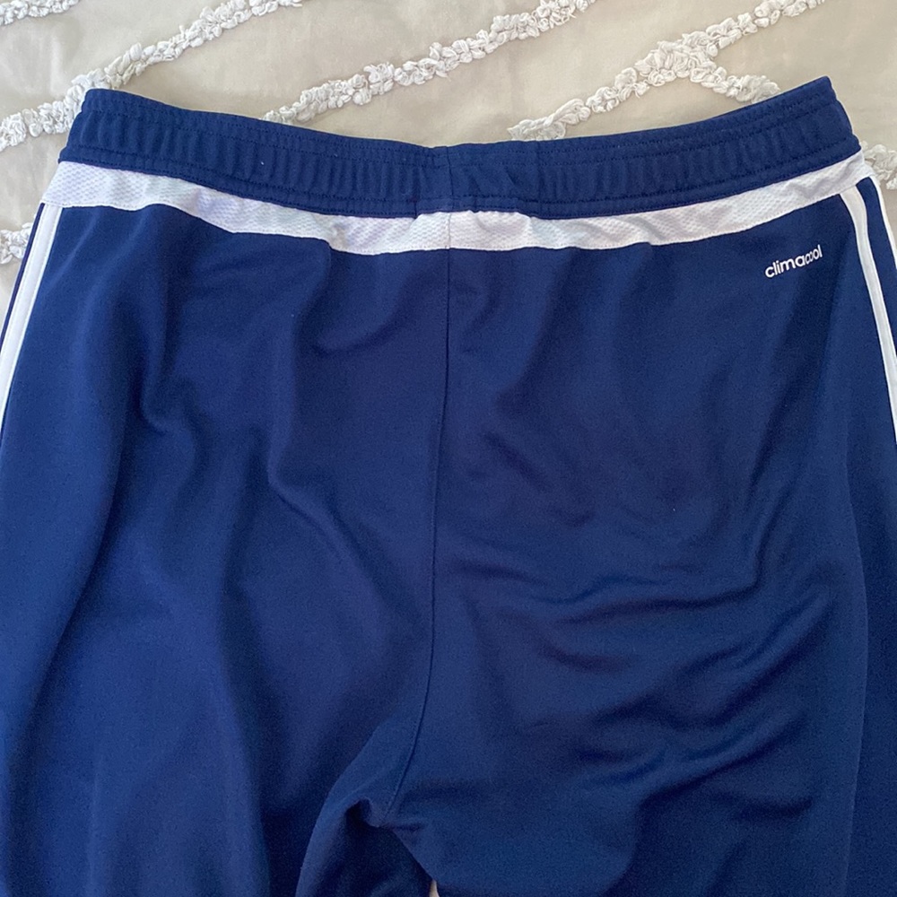 Adidas Tapered Leg Trackpants - Size:L - Col-Blue - Picture 3 of 3